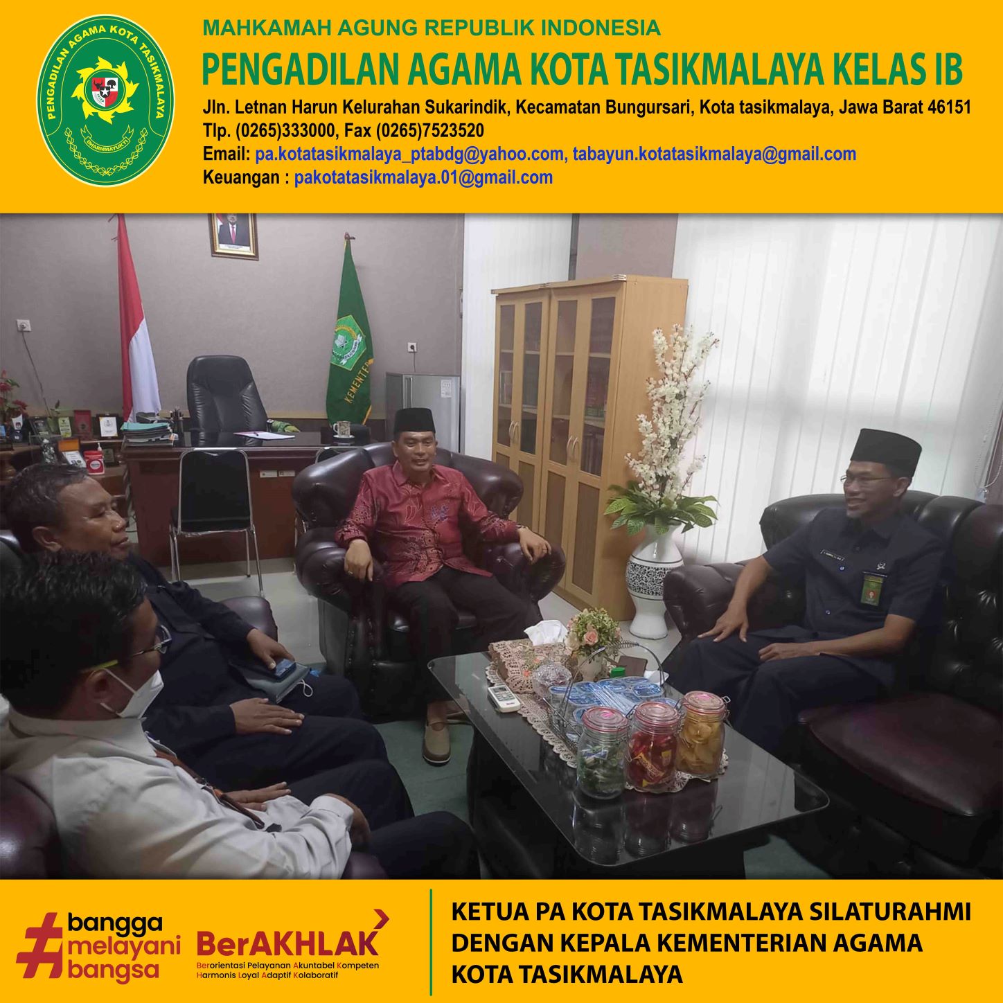 Ketua PA Kota Tasikmalaya Silaturahmi Dengan Kepala Kementerian Agama Kota Tasikmalaya-resize
