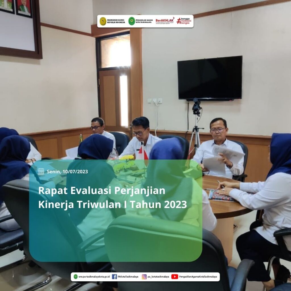 Rapat Evaluasi Perjanjian Kinerja Triwulan I Tahun 2023 - Pengadilan ...